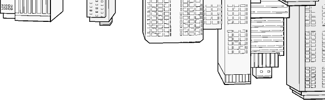 building in background of business card